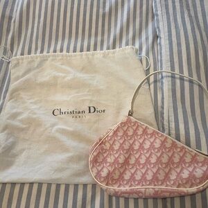 Vintage Christian Dior Pink Trotter Monogram Saddle Bag – Y2K Galliano Era